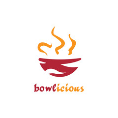 Bowl logo for food an beverages template