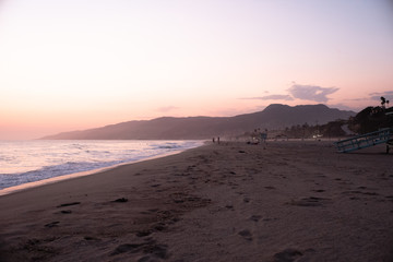 Sunset over the Ocean and the Beach