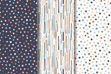 Abstract seamless patterns/backgrounds/wallpapers collection with different decorative design, pastel colors
