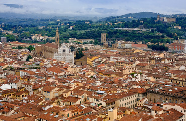 Fototapeta premium Panorama of the old city of Italy - Florence