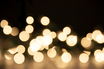 Fototapeta premium Close-up of blurred round shape lights