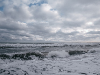 storm clouds over the sea