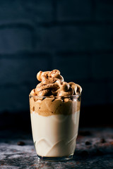 glass of dalgona coffee