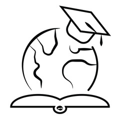 World Education icon vector illustration