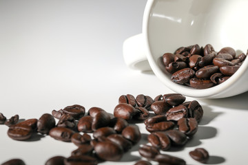 Arabic Dark Coffee Bean Roasted Health Drink Isolated 