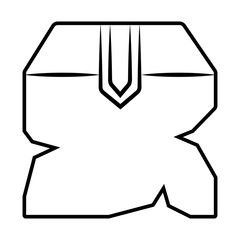 Broken package box icon vector