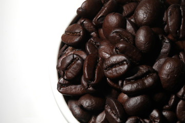 Arabic Dark Coffee Bean Roasted Health Drink Isolated 