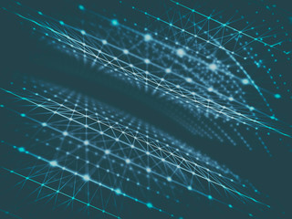 Abstract geometry surfaces, lines and points background, Used as digital wallpaper and technology background.	
