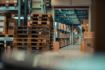 Hallway in warehouse