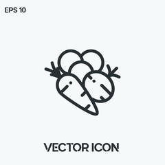 Vegetable vector icon illustration. Ui/Ux. Premium quality.