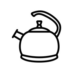 Obraz premium large gas boiler kettle icon vector. large gas boiler kettle sign. isolated contour symbol illustration
