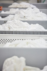 Hotel laundry cleaning service for white towels