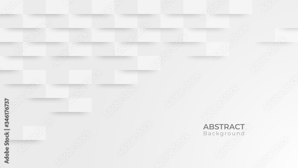 Aufkleber abstract modern square background. white and grey geometric texture. vector illustration