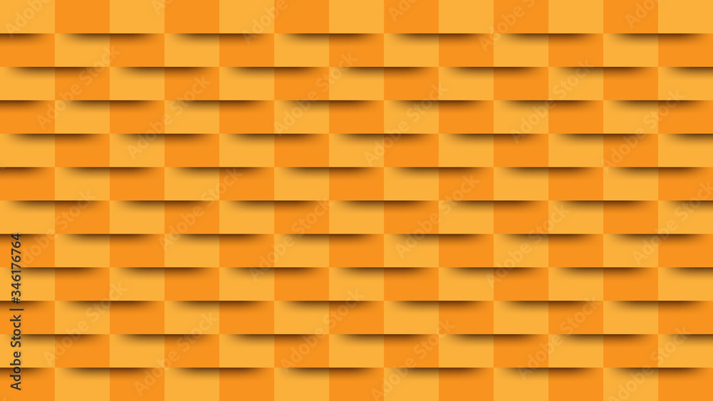 Aufkleber abstract modern square background. yellow and orange geometric texture. vector illustration