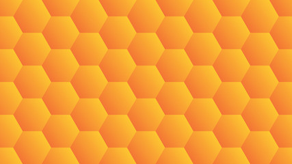 Abstract modern hexagon background. Orange and yellow honey geometric texture. paper vector illustration