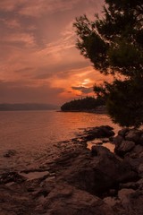 Fototapeta na wymiar Zachód słońca w Chorwacji