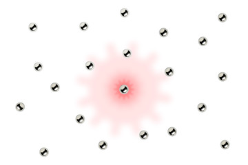 Collage of metal balls