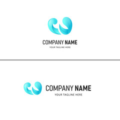 Obraz premium Colorful Abstract W Logo Design. Gradient Style Company Logo