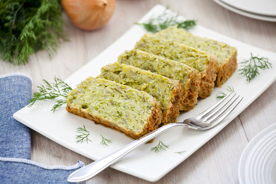 Slices Of Homemade Zucchini Flan
