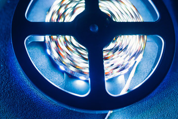 blue led light strip roll