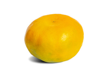Ripe mandarin citrus, Fresh juicy tangerine ripe fruit isolated on white background