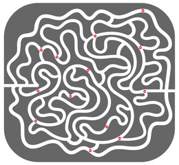 Obraz premium Vector (maze) labyrinth. labyrinth game illustration.