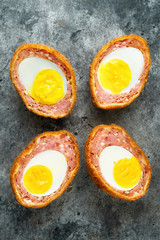 rustic traditional english comfort pub food scotch egg