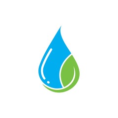 water drop leaf concept  Logo Template vector illustration