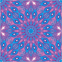 Ornamental mandala design abstract background. Seamless pattern with flowers