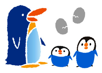 皇帝ペンギンの親子