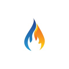Fire flame Logo icon vector illustration design