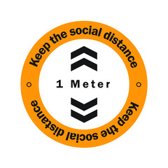 Fototapeta premium Let's keep the social distance