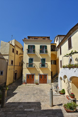 Fototapeta premium A narrow street in the medieval town of Itri, in the province of Latina