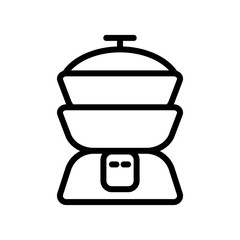 double boiler icon vector. double boiler sign. isolated contour symbol illustration
