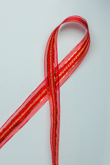 red curly ribbon