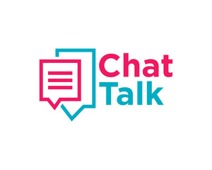 Chat Communication Logo Design Vector