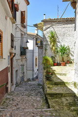 A narrow street in the medieval town of Itri, in the province of Latina