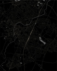 map of the city of Cambridge, Cambridgeshire, East of England, England, UK