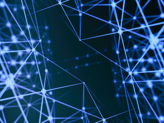 Abstract geometry surfaces, lines and points background, Used as digital wallpaper and technology background.	
