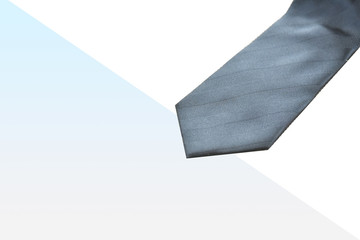 Black color of necktie made from great cotton place and isolated with multi-color background.