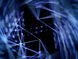 Abstract geometry surfaces, lines and points background, Used as digital wallpaper and technology background.	
