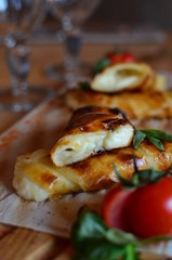 khachapuri cooked on the grill