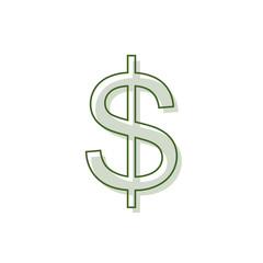 Dollar icon. Concept symbol of money, currency, business. Vector illustration.