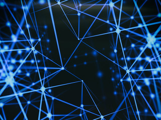 Fototapeta premium Abstract geometry surfaces, lines and points background, Used as digital wallpaper and technology background. 