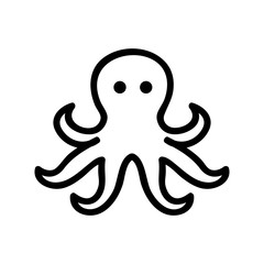 dangerous ocean octopus icon vector. dangerous ocean octopus sign. isolated contour symbol illustration