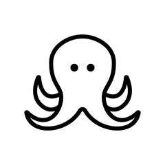adult with four tentacles octopus icon vector. adult with four tentacles octopus sign. isolated contour symbol illustration