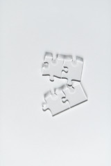 Clear puzzle pieces.