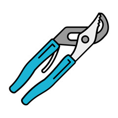 Plumber Plier Concept, Handyman Repair Multifunction Tool Vector Icon Design, Home Renovation Equipment on white background 