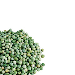 fresh green peas isolated on a white background