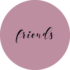 instagram highlight story icons nude dark pink version - friends